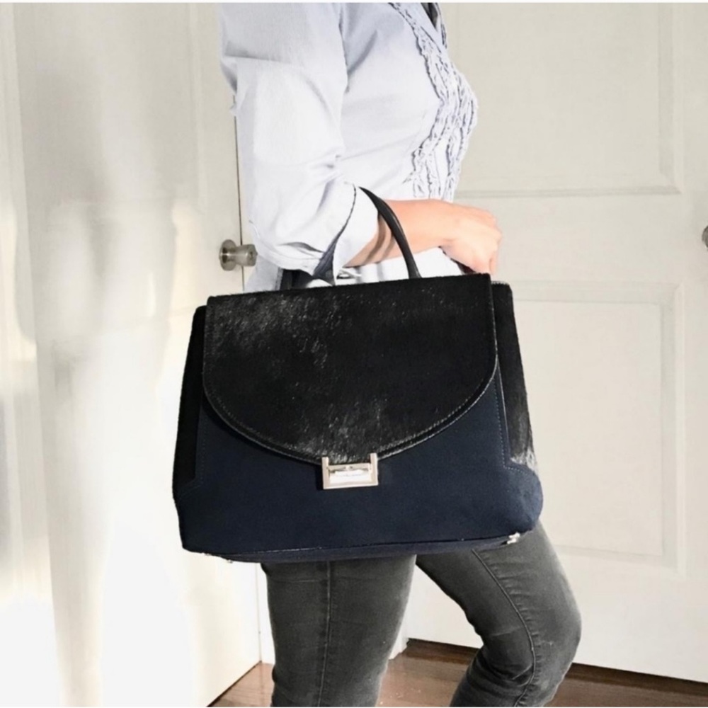 Kate Spade Black and Navy Satchel